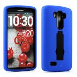 Wholesale LG G3 Armor Hybrid Stand Case (Blue Black)